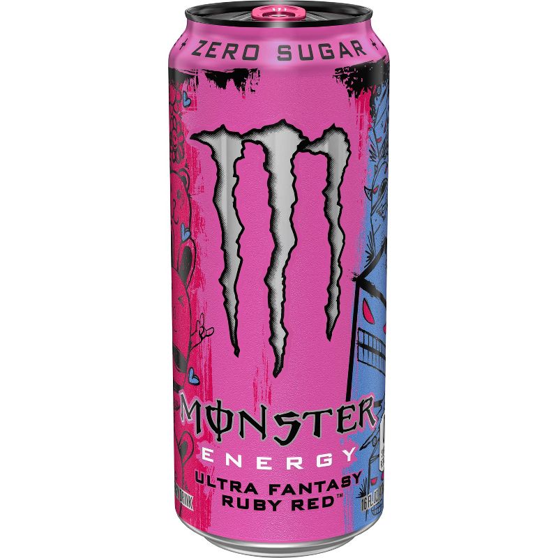 Monster Energy Ultra Fantasy Ruby Red Energy Drink - 16 fl oz Can, 1 of 4