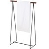 Kings Brand Furniture - Ferre Modern Free-Standing Metal/Wood Towel Rack Stand, Black - 2 of 3