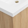 PROOX MinimalGrace Single Sink Floating Oak Bath Vanity with White Resin Top - 4 of 4