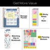 HARDCOVER 2026 Planner, 8.5"x11": 14 Months (Nov 2025-Dec 2026), Daily/Weekly/Monthly,  Bookmark, Pocket Folder w Sticky Notes (Colorful Botanicals) - 2 of 4