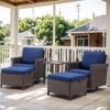 Outdoor Patio Furniture Set All Weather PE Rattan Conversation Set - 2 of 4