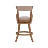 Big and Tall Gerald Swivel Seat Barstool Brown - Powell Company: 30" Height, Rubberwood Frame, Foam Padded - 4 of 4