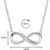 Infinity Love Heart Necklace for Women, 925 Sterling Silver Fine Jewelry White Gold - 4 of 4