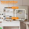 Vanity Desk with Sliding Mirror and Light, Makeup Vanity Set - 3 of 4