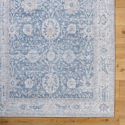 Naheed Slate Gray Washable Chenille Area Rug 5'3" x 7'