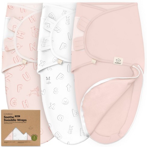 3pk Soothe Zippy Baby Swaddles 0 6 Months Newborn Sleep Sacks Zipper Swaddle Wearable Swaddle Blanket abc Land Rose Target