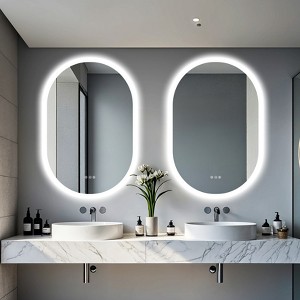 ARTLOGE 60x90cm LED Bathroom Mirror with Lights 3-Color Dimmable Backlit, Anti-Fog, Wall-Mounted - 1 of 4