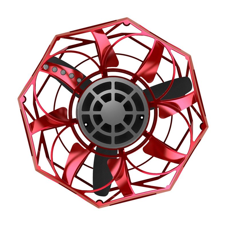 Hyper Cyberspin Motorized LED Flying Disc - Red, 6 of 10