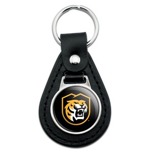 Colorado College Primary Logo Black Leather Keychain - 1 of 4