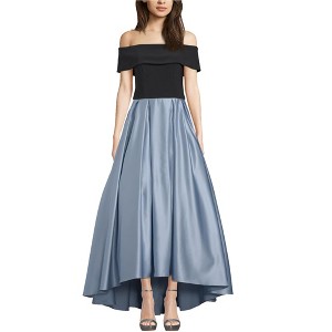 Betsy & Adam Womens Two Tone High Low Gown Dress, Blue, 8 - 1 of 1