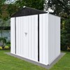 MOEPISY Outdoor storage sheds 4FTx6FT Apex roof White+Black - 4 of 4