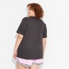 Women's Cowgirl Boot Grid Short Sleeve Graphic T-Shirt - Black - 2 of 3