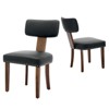 Modern Leather Dining Chairs Set of 2,Hardwood Frame, 265LBS Capacity, Easy-Clean Upholstery,Ergonomic Curved Backrest for Kitchen Dining Room - 3 of 4