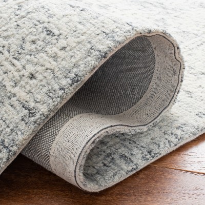 Gray Hand-Tufted Wool Square Area Rug