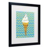 Trademark Fine Art - Alice Straker  Ice Cream Blue Matted Framed Art - 3 of 4