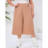 BLUEMING Womens Plus Size Leg Pants Casual Loose Elastic Waist Beach Travel Vacation Palazzo Harem Pants - 2 of 4