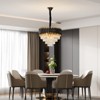 4-Tier Modern Crystal Chandelier with 7 Lights, Black and Gold Pendant Light Fixture for Living Room, Dining Room, Bedroom – Elegant Crystal Lighting - 4 of 4