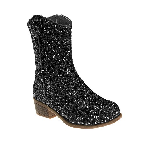 Black Glitter Look Chunky Sequin | Socks