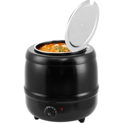 Commercial-Grade Soup Warmer with Rotating Lid, Removable Stainless Steel Inner Pot, Heat-Resistant Handle, Suitable for Parties, Banquets, Buffets