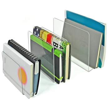 Azar Displays Clear Acrylic Desk File and Mail Holder- 3 Piece Set: (1) Small, (1) Medium, and (1) Large, Set of 3