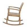 Welby Outdoor Acacia Wood/Wicker Rocking Chair Light Brown - Christopher Knight Home: Weather-Resistant, Rustic Patio Furniture - 4 of 4
