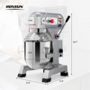 Winado 30 Qt. 1100W Commercial Stand Mixer In Stainless Steel - 2 of 4