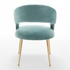 SEYNAR Mid Century Modern Velvet Upolstered Open-Back Dining Chair Set of 6 - 4 of 4