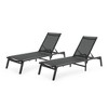 Maggift Adjustable Back Patio Lounge Chairs Set of 2 with Heavy Duty Aluminum Frame for Patio, Poolside, Black, 74.25"*23.5"*12" - 4 of 4