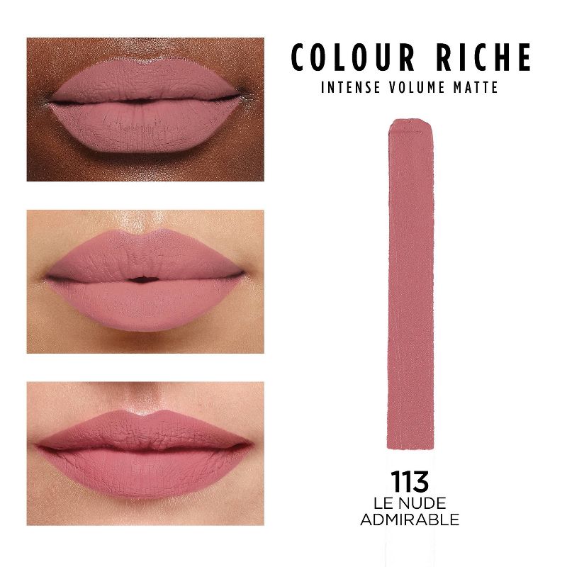 L'Oreal Paris Colour Riche Voluminous Matte Lipstick - 0.06oz, 3 of 6
