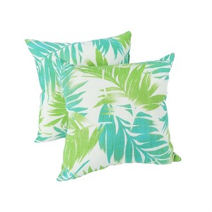 Tramull 2 Pack Outdoor Throw Pillows 18x18 Inch for Garden Furniture, Poolside & Porch Decor - 1 of 4