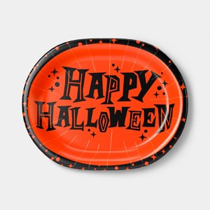 Happy Halloween Disposable Oval Plates 12" - 10ct - Hyde and EEK! Boutique™ - 1 of 3
