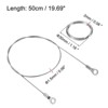 Unique Bargains Stainless Steel Retractable Thin Lanyard Cables with Key Rings 10 Pcs - 2 of 4