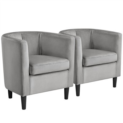 Yaheetech Set of 2 Barrel-Shaped Arm Chair for Living Room, Bedroom, Reception Room