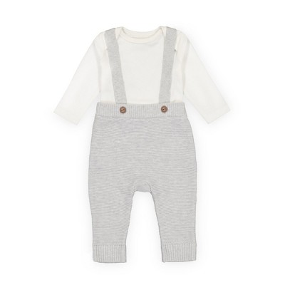 Hope & Henry Baby Rib Bodysuit and Sweater Overall Set