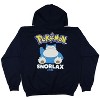 Seven Times Six Pokemon Hoodie Mens Snorlax Front And Back Print Graphic Pullover Blue - 4 of 4