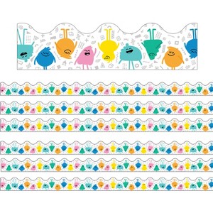Carson Dellosa Education Happy Friends Scalloped Border, 39 Feet Per Pack, 6 Packs - 1 of 3