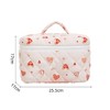Set of 3 Cosmetic Bags, Large Capacity  Bag for Women,Travel Make-Up Bag, Quilted Make-Up Bag.for Travel Hiking Camping Everyday Makeup Routine - 4 of 4