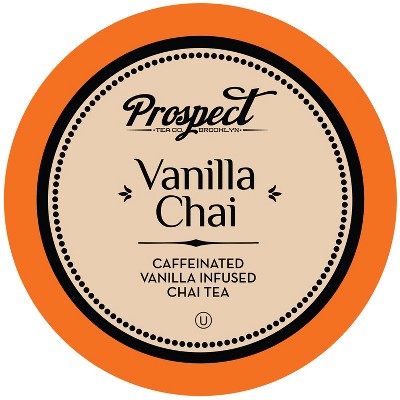 Prospect Tea Co. Caffeinated Vanilla Chai Tea Pods for Keurig K-Cup Brewers, 40 Count