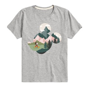 Boys' - Disney - Mickey Head Nature Fill Short Sleeve Graphic T-Shirt - 1 of 4