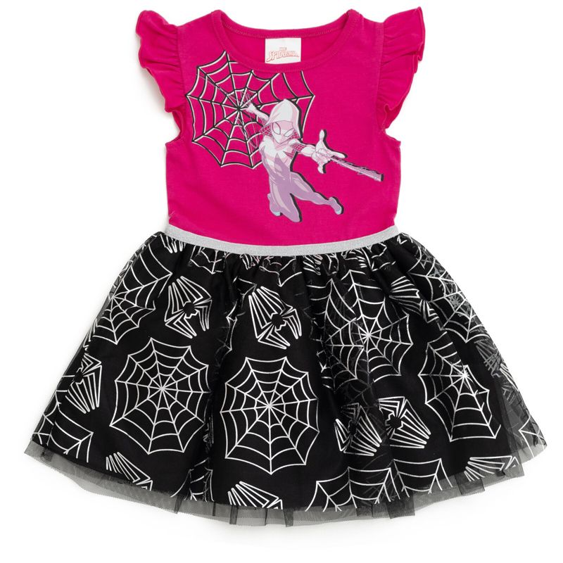 Marvel Spider-Man Ghost Spider Girls Tulle Tutu Dress Toddler to Big Kid, 1 of 8
