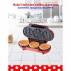 Betty Crocker Mini Multi-Waffle Maker, Makes 3 Waffles at Once, Non-Stick Coating, Automatic Temperature Control, Red - 3 of 4