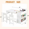 Drawing Table, Kids Art Table Set With Chairs And Storage Racks, for Children's Crafting, Painting, for Nursery, Kindergarten - 2 of 4