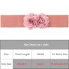 Elerevyo Women's Big Double-Flower Stretchy Elastic Wide Chunky Dress Waistband Belts - 4 of 4