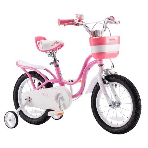 RoyalBaby Little Swan Carbon Steel Kids Bicycle with Dual Hand Brakes, Adjustable Seat, Folding Basket, & Kickstand, for Girls Ages 5 to 9 - 1 of 4