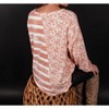 Women's Sweet Side Long Sleeves Oversized Striped Top - Ces Femme - 3 of 4