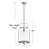 Storied Home Channing - Metal and Glass Ceiling Light, Antique Polished Nickel - 2 of 4