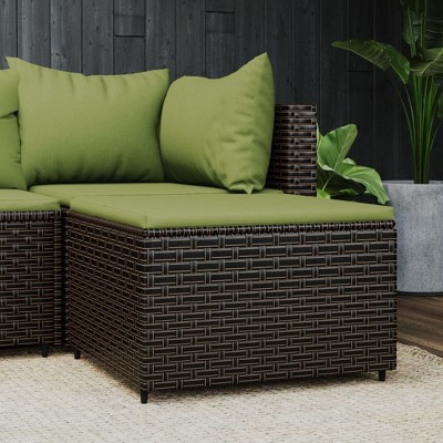 vidaXL Footstool Dark Gray 27.6 in.x21.7 in.x16.1 in. Microfiber Fabric