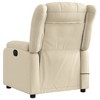vidaXL Cream Fabric Massage Recliner Chair-Manual Reclining Armchair for Elderly with Vibration, Plush Padded Lounge for Living Room - 4 of 4