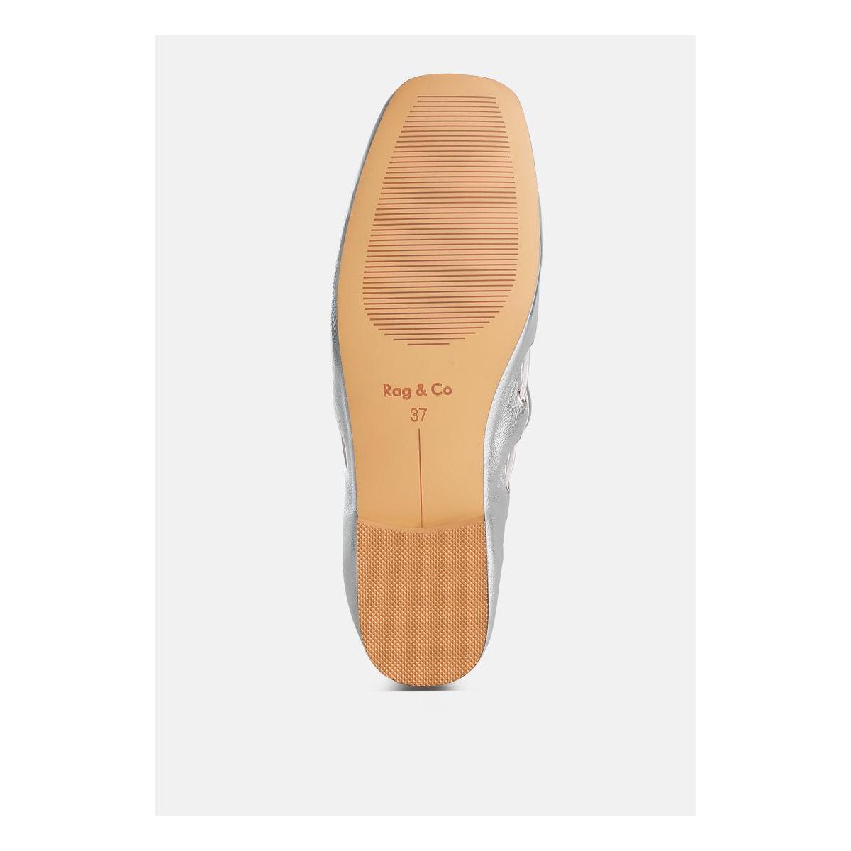 Обувь Rag & Co Womens Marlow Metallic Eyelet Detail Bow Ballerinas 8 — фото 5