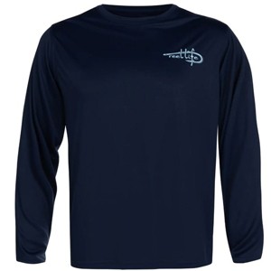 Reel Life Bold Face Mahi UV Long Sleeve Performance T-Shirt - Dress Blues - 1 of 2